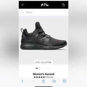 APL Athletic Propulsion Lab Black Women’s Ascend Athletic Training Sneakers